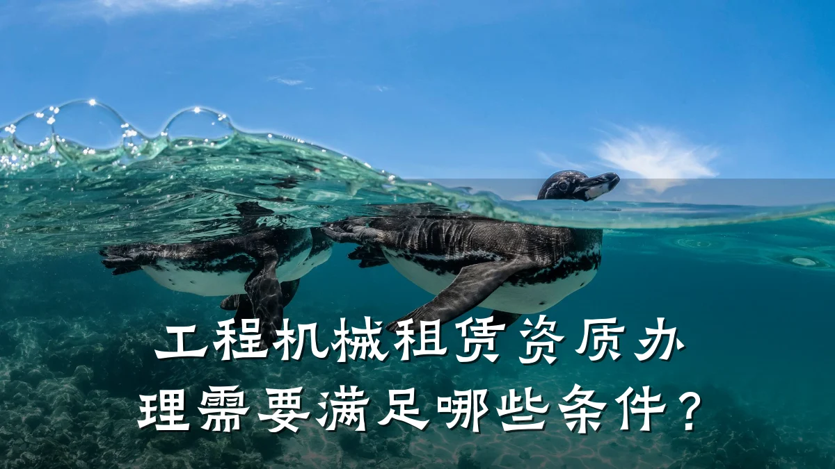 工程机械租赁资质办理需要满足哪些条件？