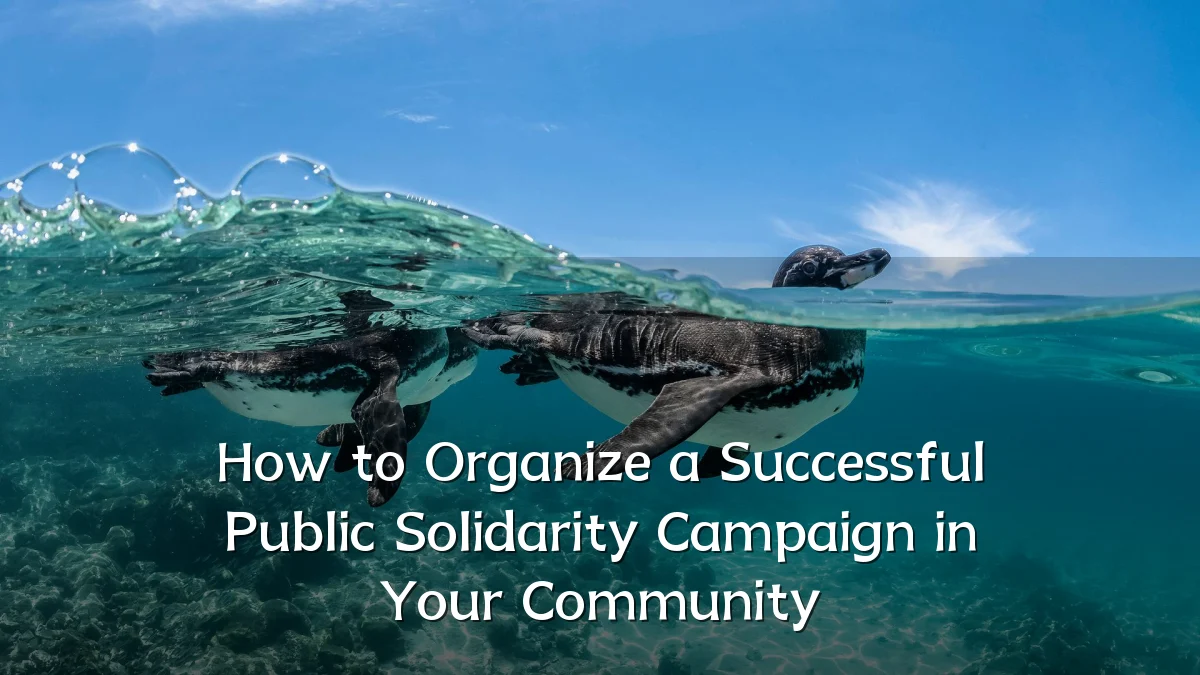 How to Organize a Successful Public Solidarity Campaign in Your Community