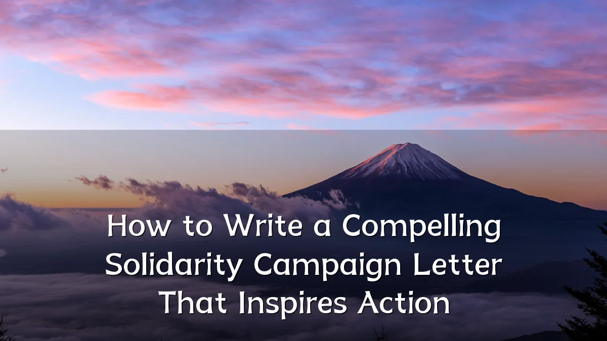 How to Write a Compelling Solidarity Campaign Letter That Inspires Action