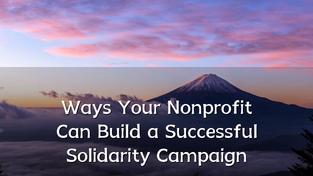 Ways Your Nonprofit Can Build a Successful Solidarity Campaign