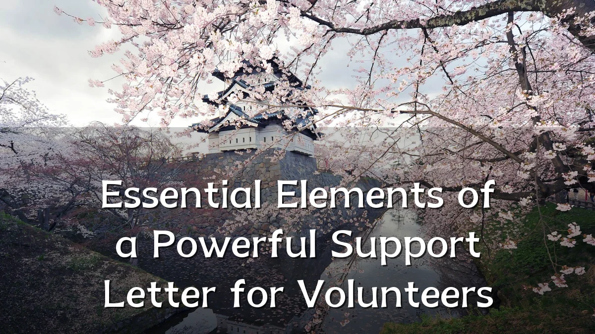 Essential Elements of a Powerful Support Letter for Volunteers