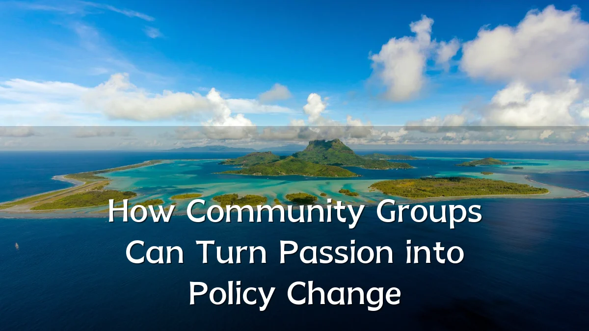 How Community Groups Can Turn Passion into Policy Change