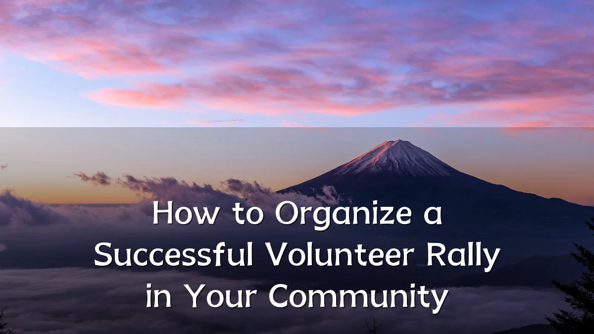 How to Organize a Successful Volunteer Rally in Your Community