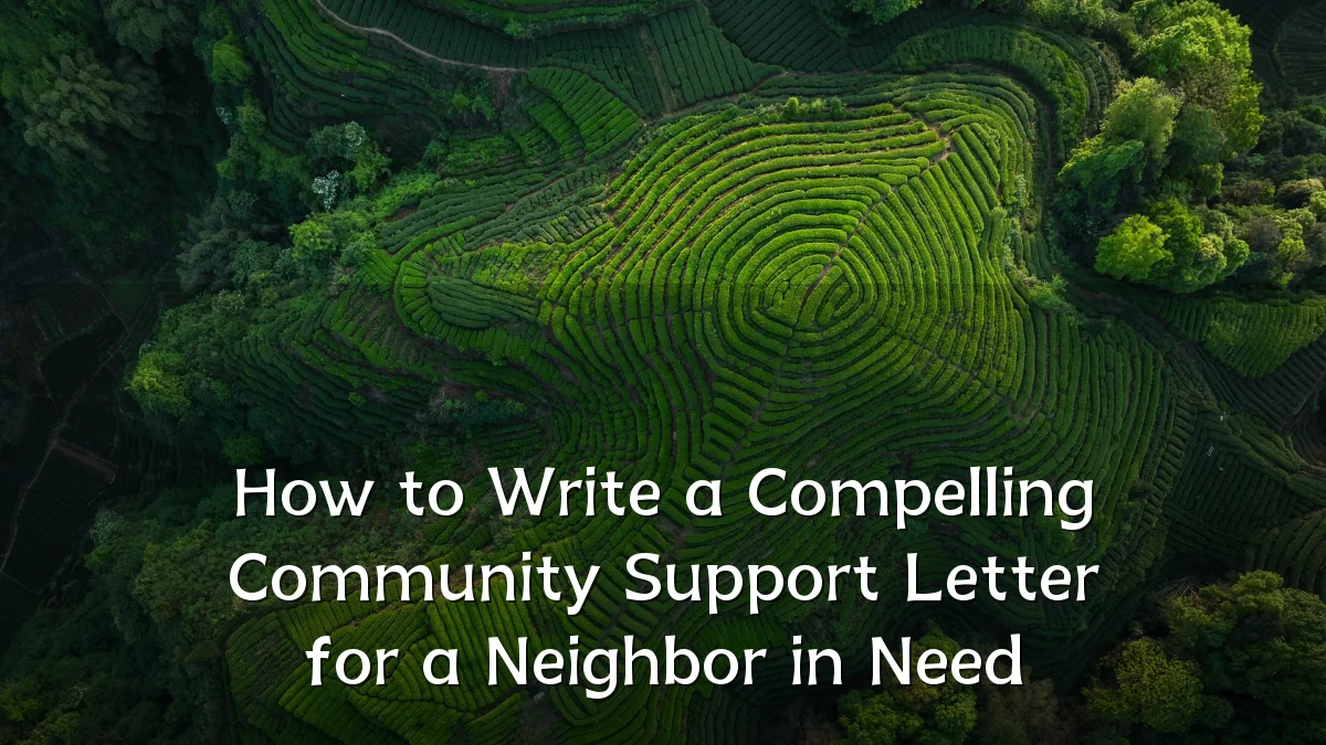 How to Write a Compelling Community Support Letter for a Neighbor in Need