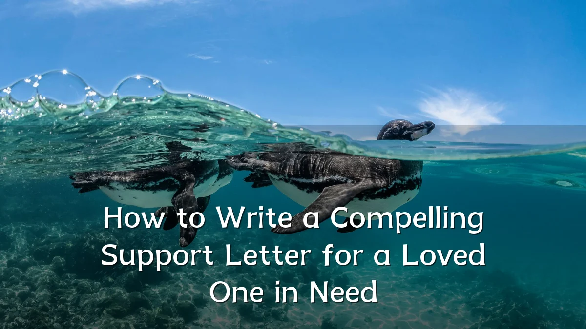 How to Write a Compelling Support Letter for a Loved One in Need