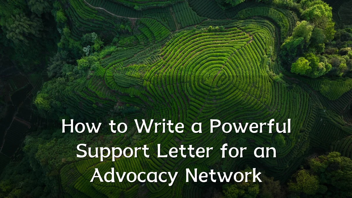 How to Write a Powerful Support Letter for an Advocacy Network