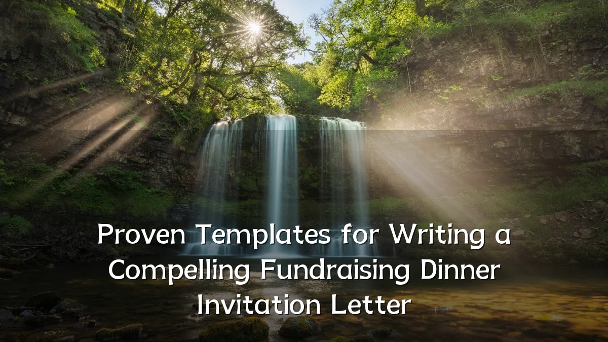 Proven Templates for Writing a Compelling Fundraising Dinner Invitation Letter