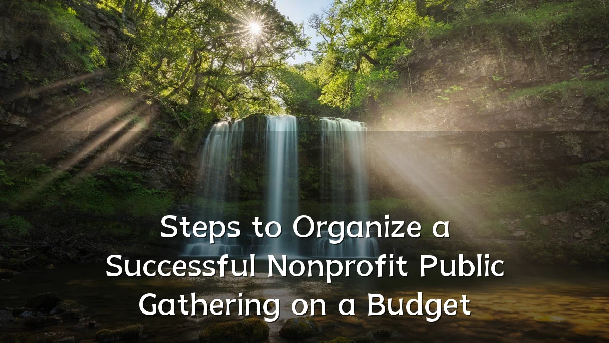 Steps to Organize a Successful Nonprofit Public Gathering on a Budget