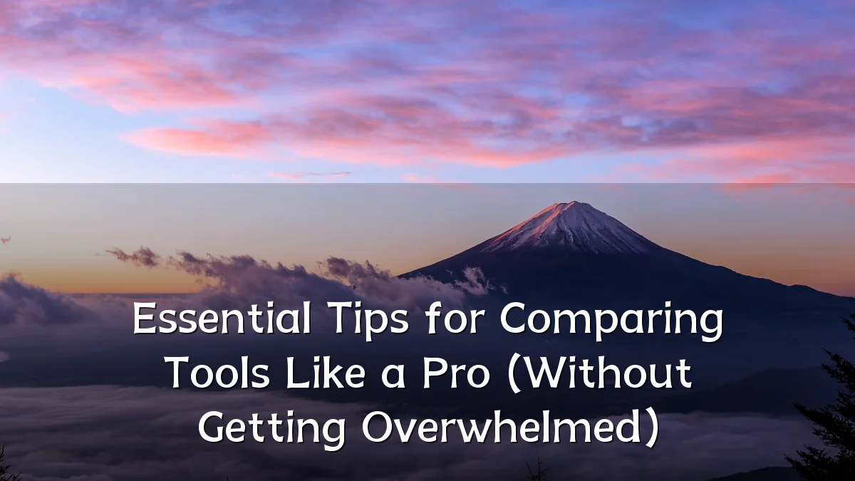 Essential Tips for Comparing Tools Like a Pro (Without Getting Overwhelmed)