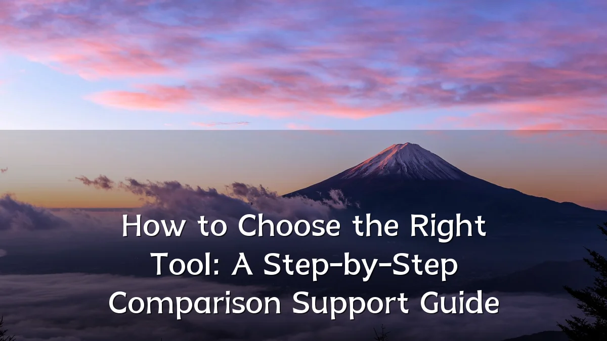 How to Choose the Right Tool: A Step-by-Step Comparison Support Guide