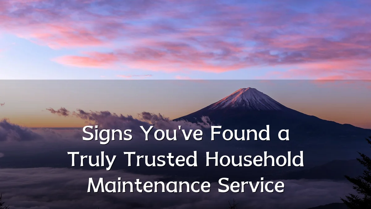 Signs You've Found a Truly Trusted Household Maintenance Service